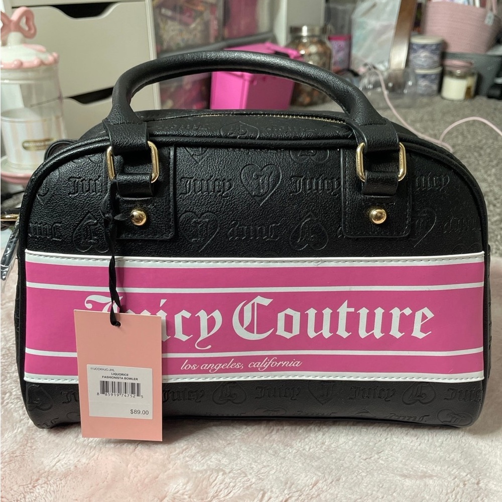 Juicy Couture Black and Pink Women's Bag